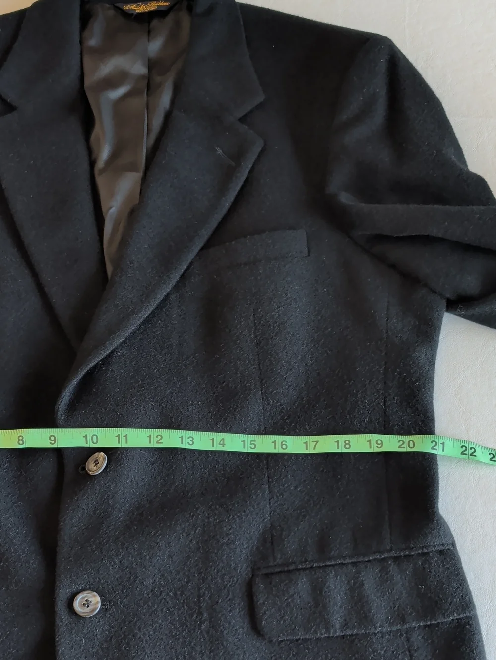 Brooks Brothers 100% Cashmere Black Suit Coat Blazer Men's Size L / XL